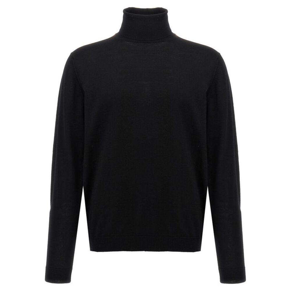 Roberto Collina Black Merino Wool Men's Cardigan